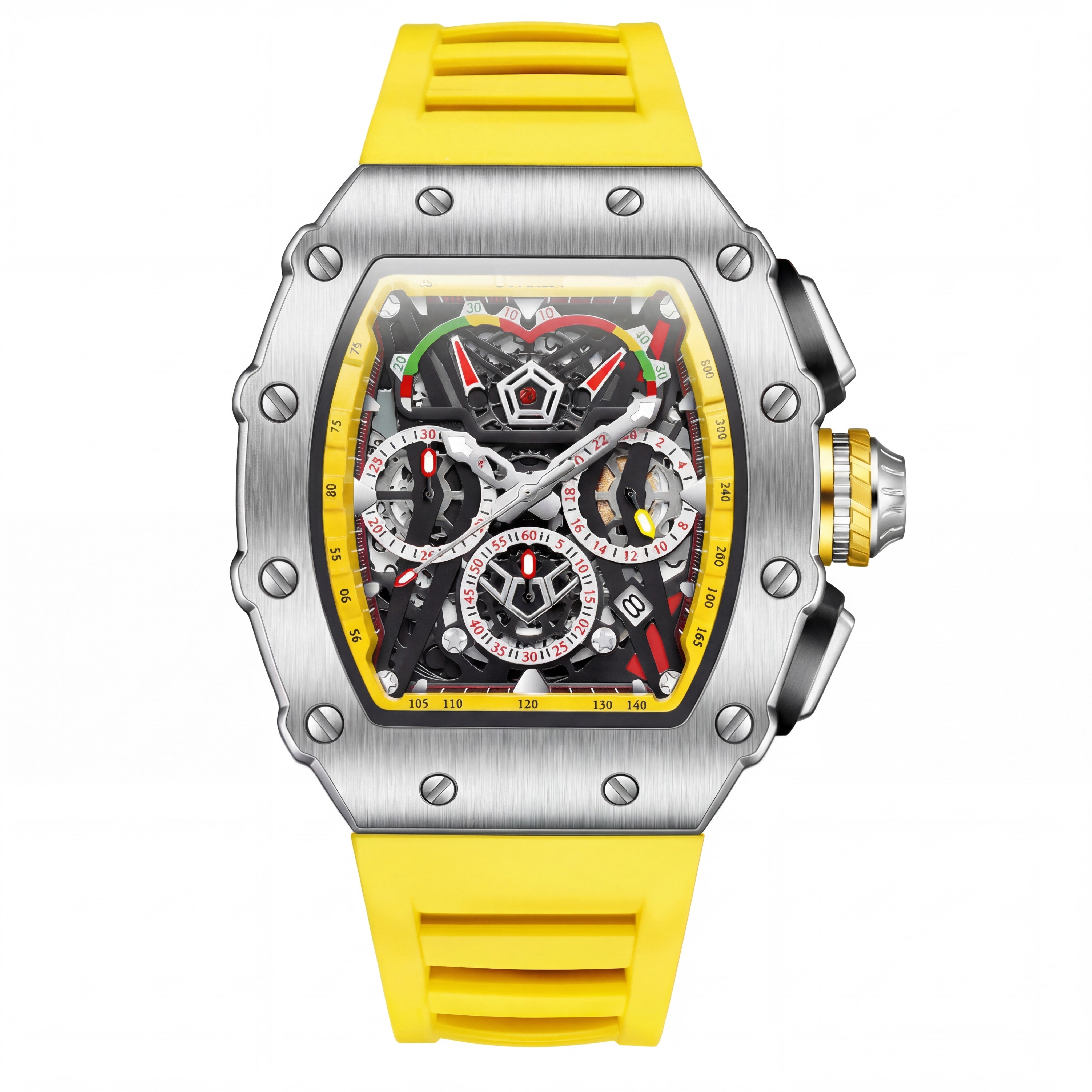 Raxton Surge Phantom 44mm | Raw Steel Volt Skeleton