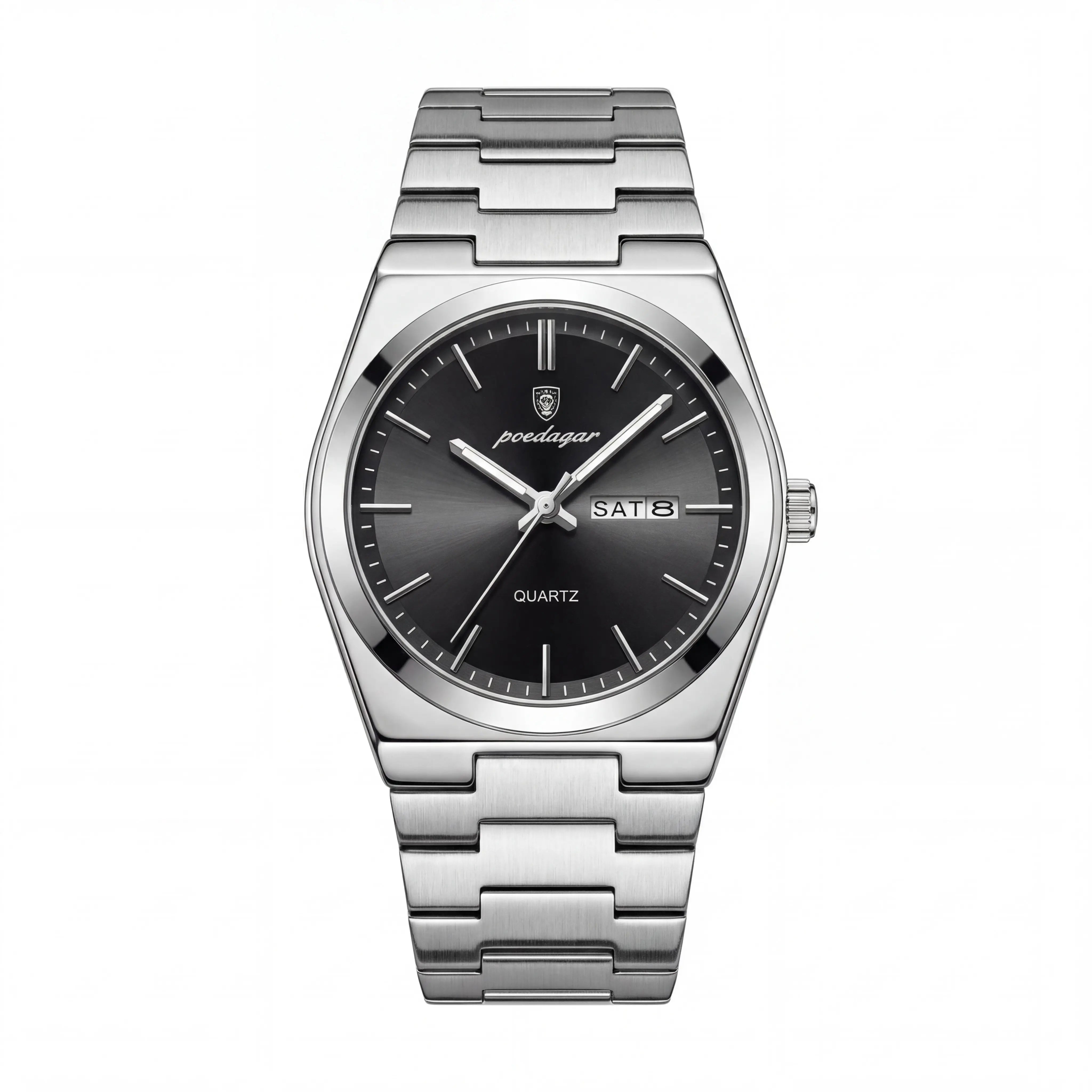 Raxton Linear Steel 40mm | Silver Black