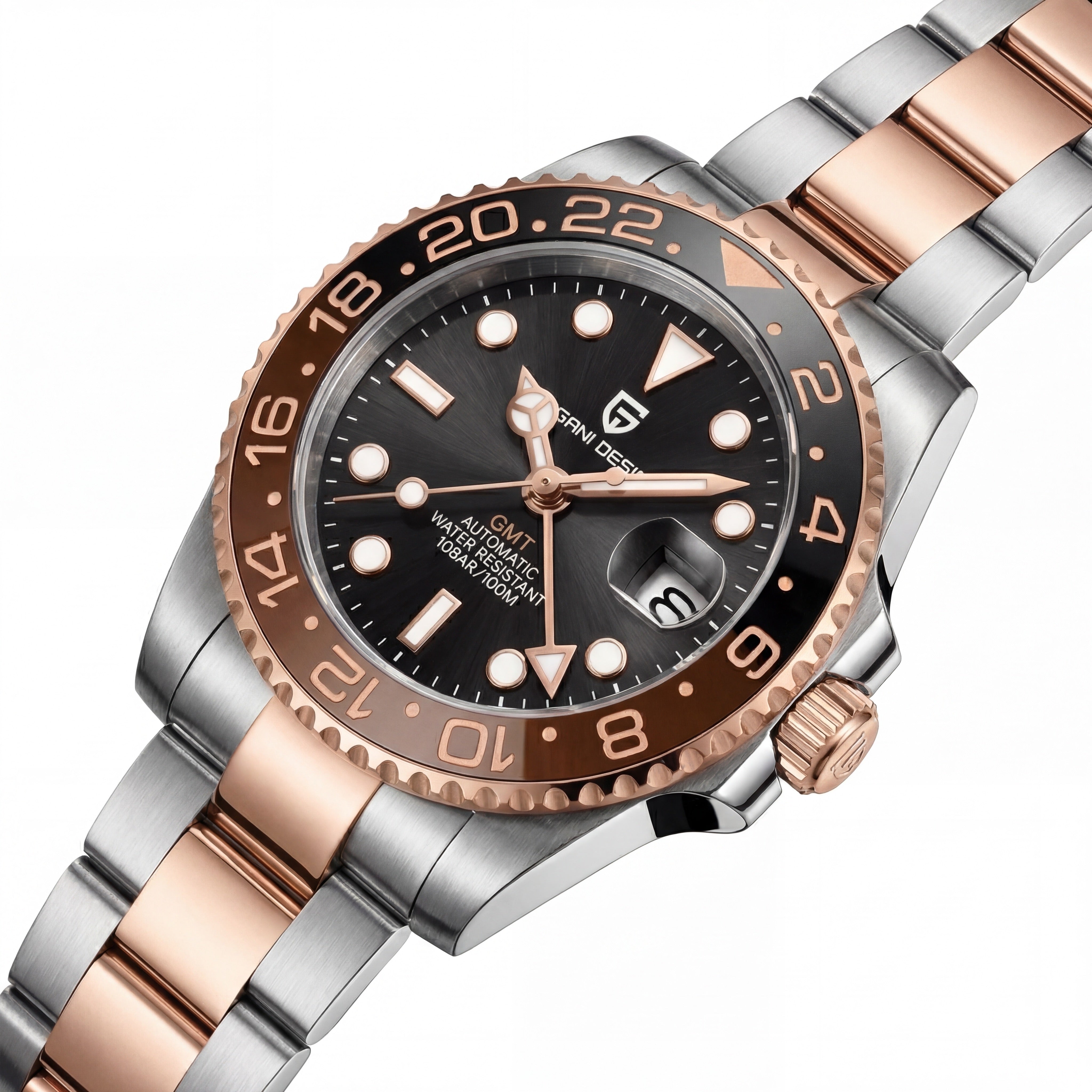 Raxton GMT Sovereign 40mm | Root Beer Two-Tone Edition